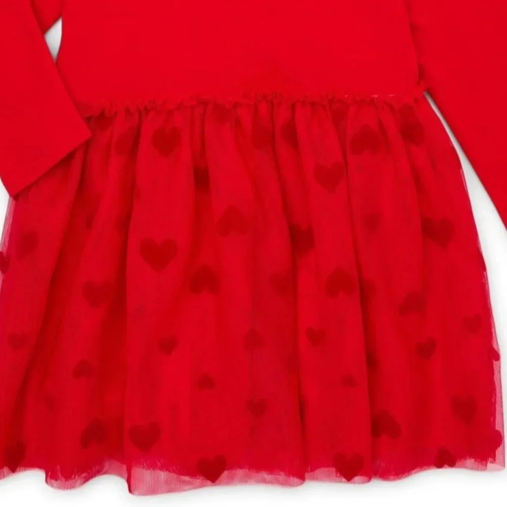 Heart Mesh Red Tutu Dress TODDLER GIRL SIZE 5T NEW